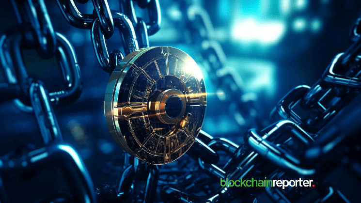 Digital brain surrounded by circuitry and blockchain elements, symbolizing AI-powered DeFi automation and security.