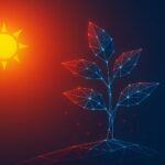 Illustration of real-world assets like property and gold transforming into digital tokens on a blockchain, representing asset tokenization in DeFi.