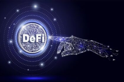 Digital assets represented as tokens flowing through a decentralized network, symbolizing the role of asset tokenization in powering DeFi ecosystems.