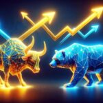 Rising stock market chart with U.S. and China flags shaking hands in the background, symbolizing renewed optimism over trade de-escalation.