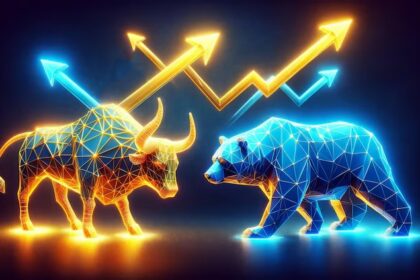 Rising stock market chart with U.S. and China flags shaking hands in the background, symbolizing renewed optimism over trade de-escalation.