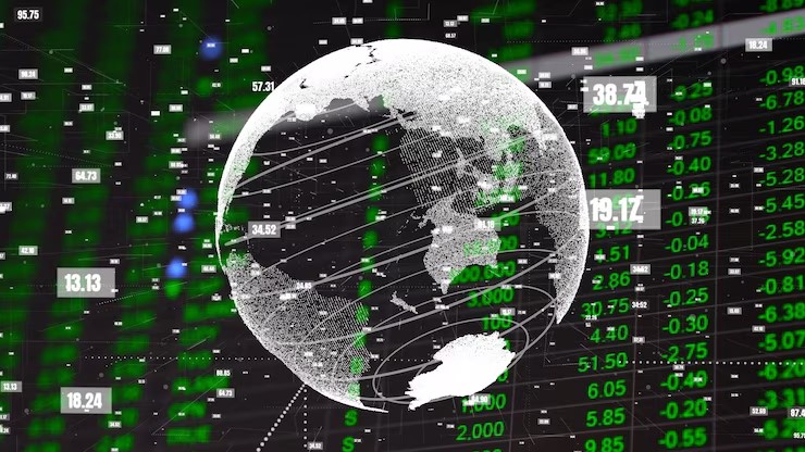 Worldcoin (WLD) logo hovering above a bullish crypto chart, symbolizing anticipation of a breakout as broader market sentiment improves.