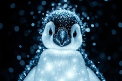 Pudgy Penguins NFTs and PENGU token soaring on a price chart, symbolizing rising demand and momentum in both the NFT and token markets.