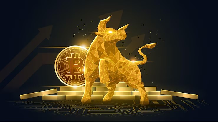 Nasdaq chart surging upward with Bitcoin logo targeting the $100K milestone, symbolizing strong equity gains and renewed crypto momentum.