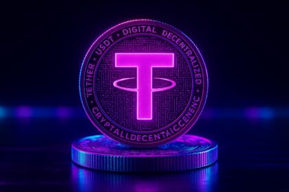 TAO token logo rising over a bullish technical chart setup with a projected 200% rally marker, awaiting key breakout confirmation.