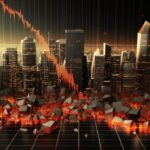 Dow Jones index chart spiking upward by 300 points with U.S.-China handshake visuals in the background, symbolizing renewed optimism over trade negotiations.