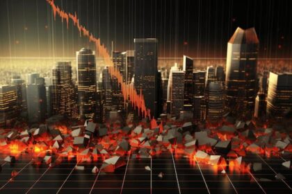 Dow Jones index chart spiking upward by 300 points with U.S.-China handshake visuals in the background, symbolizing renewed optimism over trade negotiations.