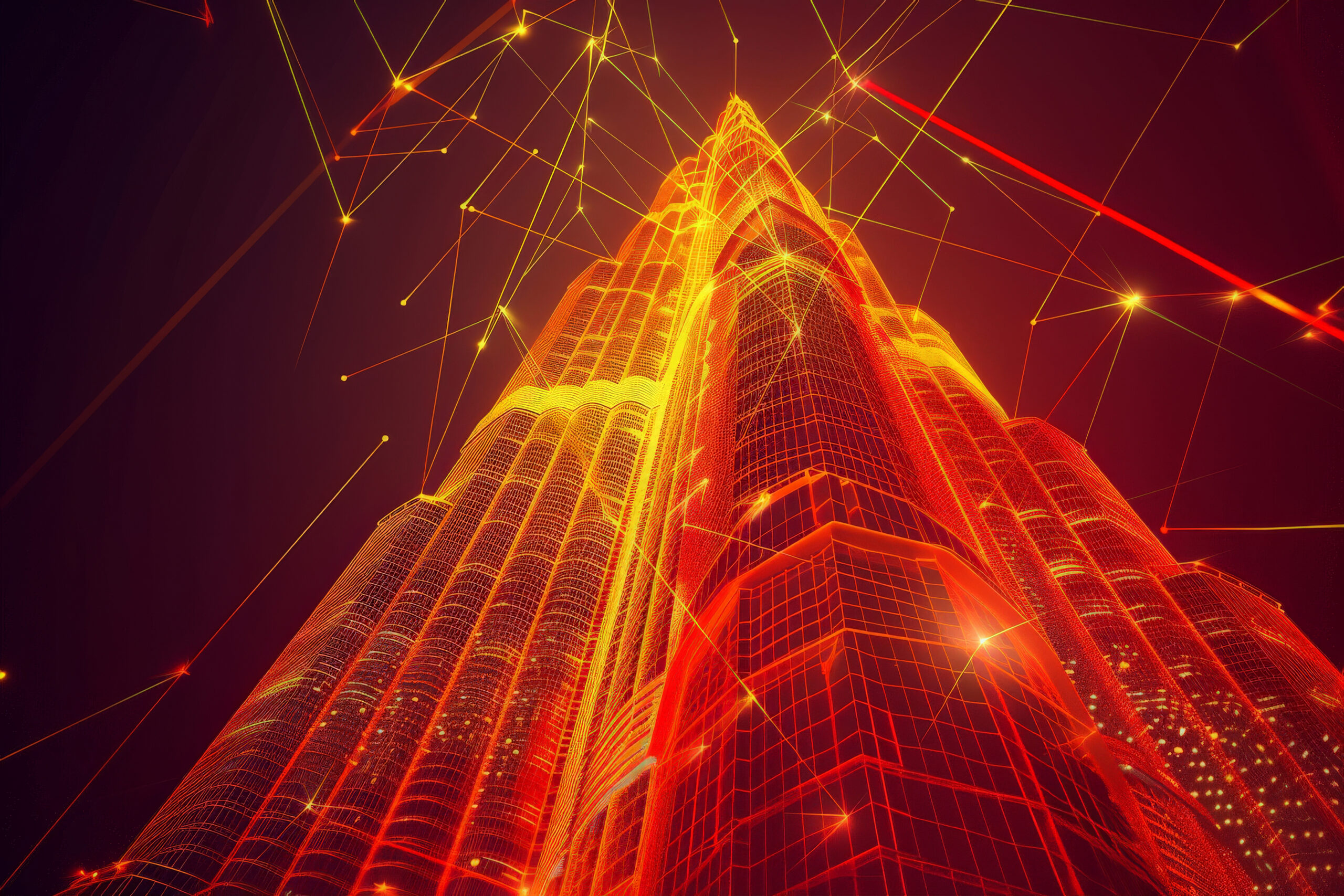 IOTA logo overlaying a digital upgrade roadmap with staking, MoveVM, and DPoS icons, marking the May 5 protocol relaunch milestone.