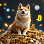 Dogwifhat token icon with warning symbols, exchange wallets filling up, and smart money arrows pointing out — indicating rising sell pressure and rally uncertainty.
