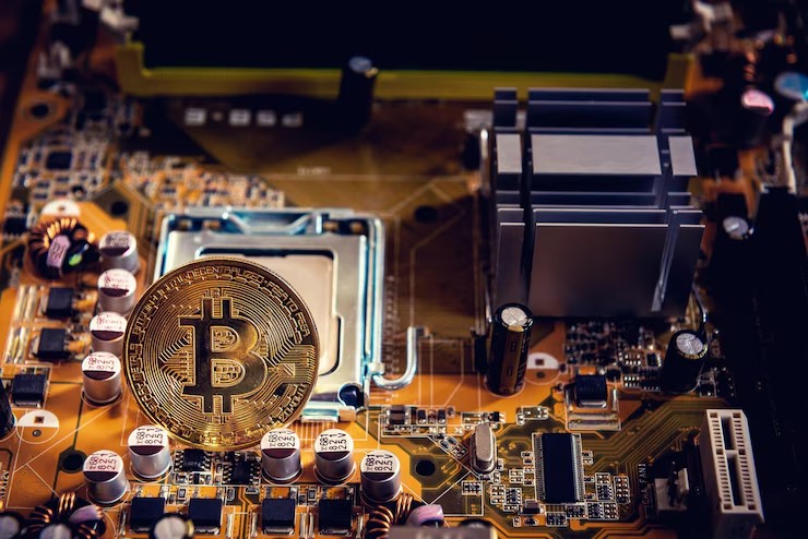 Donald Trump and Vice President Vance on stage with waving U.S. and Bitcoin flags, signaling political support and a shift toward pro-crypto policies as Trump’s approval climbs to 44%.