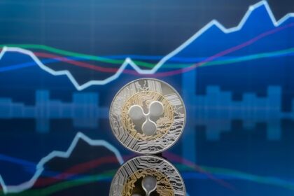 Ripple logo with a $25M stablecoin fund flowing into books, graduation caps, and classrooms—symbolizing the company’s initiative to enhance U.S. financial literacy.
