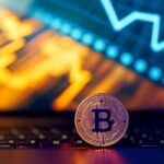 Bitcoin chart showing a sharp short squeeze rebound approaching resistance, with breakout and breakdown arrows highlighting an imminent decision point.