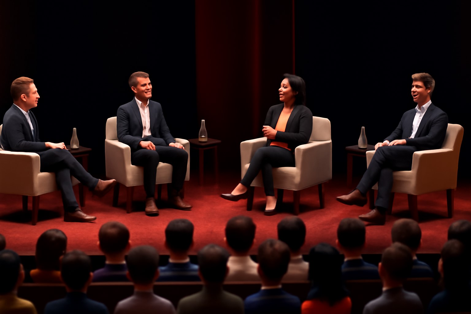 FINRA panel table with AI-generated scam alerts and crypto fraud warning icons, highlighting growing threats from artificial intelligence in the digital asset space.