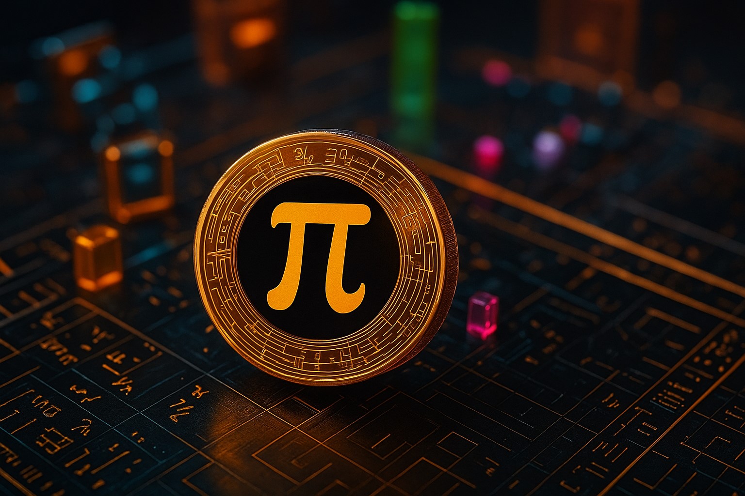 Pi Network logo with slowing momentum indicators, insider wallet transfer icons, and a rising bull market graph in the background—signaling missed opportunities or hidden exits.