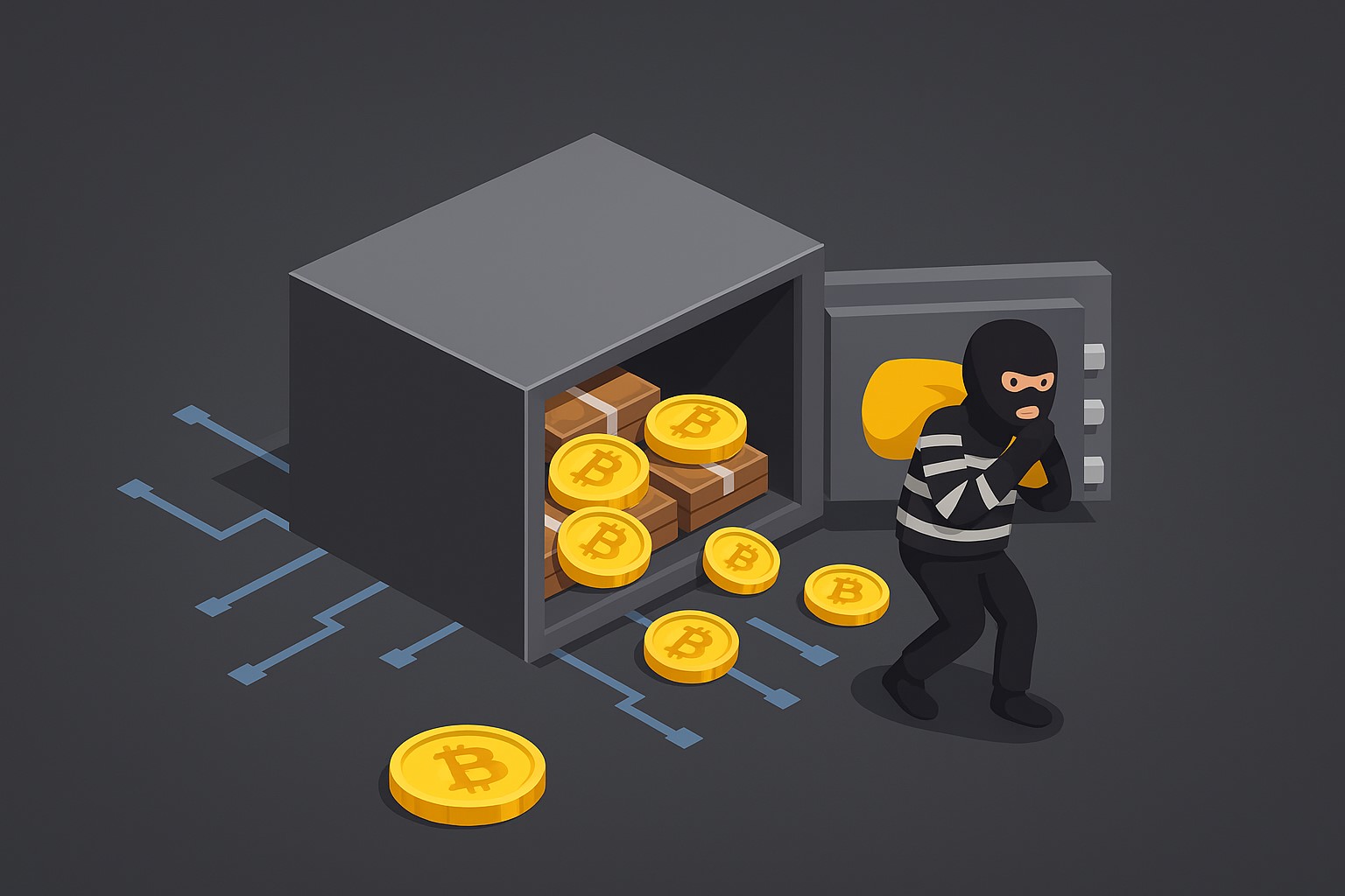A New York City police vehicle parked near a Manhattan high-rise as detectives escort a second suspect in a high-profile Bitcoin kidnapping case.