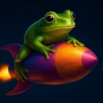 Pepe Coin ($PEPE) price chart with bullish and bearish indicators, exploring the possibility of reaching 1 cent in the future.