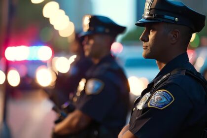 Hong Kong police conducting a raid with confiscated crypto wallets and $15M in illicit funds, illustrating the crackdown on a money laundering network.