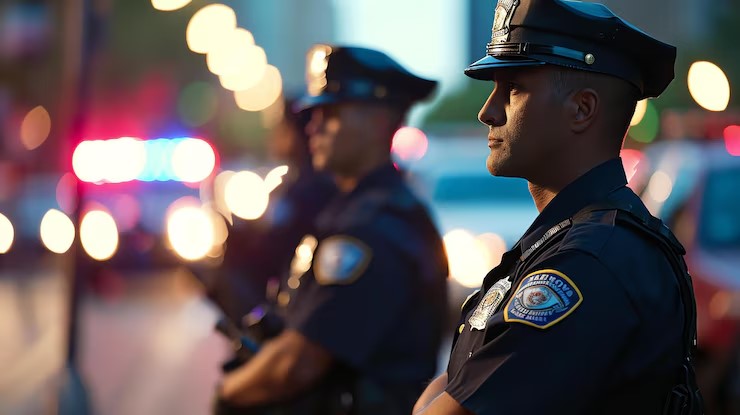 Hong Kong police conducting a raid with confiscated crypto wallets and $15M in illicit funds, illustrating the crackdown on a money laundering network.